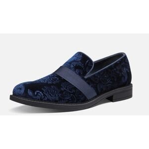 Bruno Marc Men's Dress Tuxedo Shoe Slip-on Classic Blue Suede Loafers- Size 11